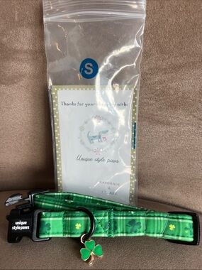 St Patrick Green Small Pet Collar